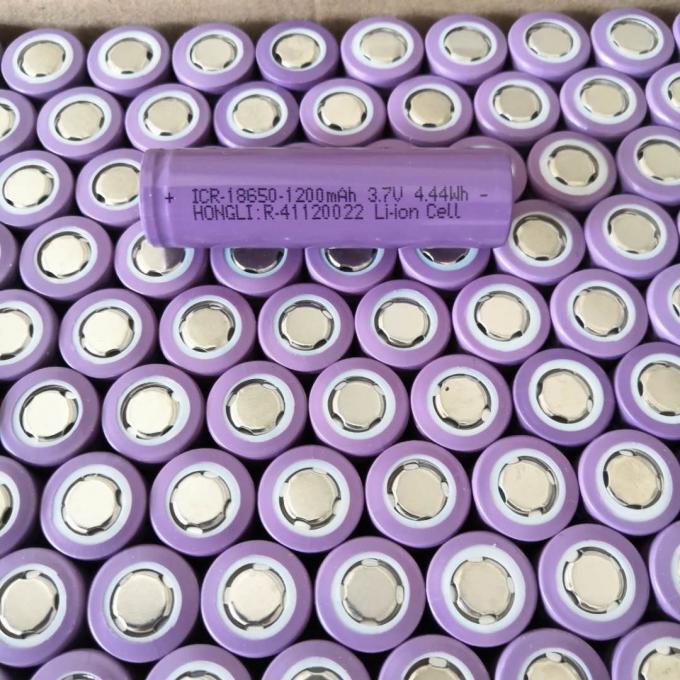 Импеданс клетки иона лития пурпура 18650 1200мАх 3,7 в под 60мΩ