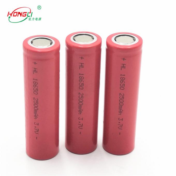 Красное 2500мАх 18650 3,7 цикла клетки 500 иона лития в/клетка батареи банка силы
